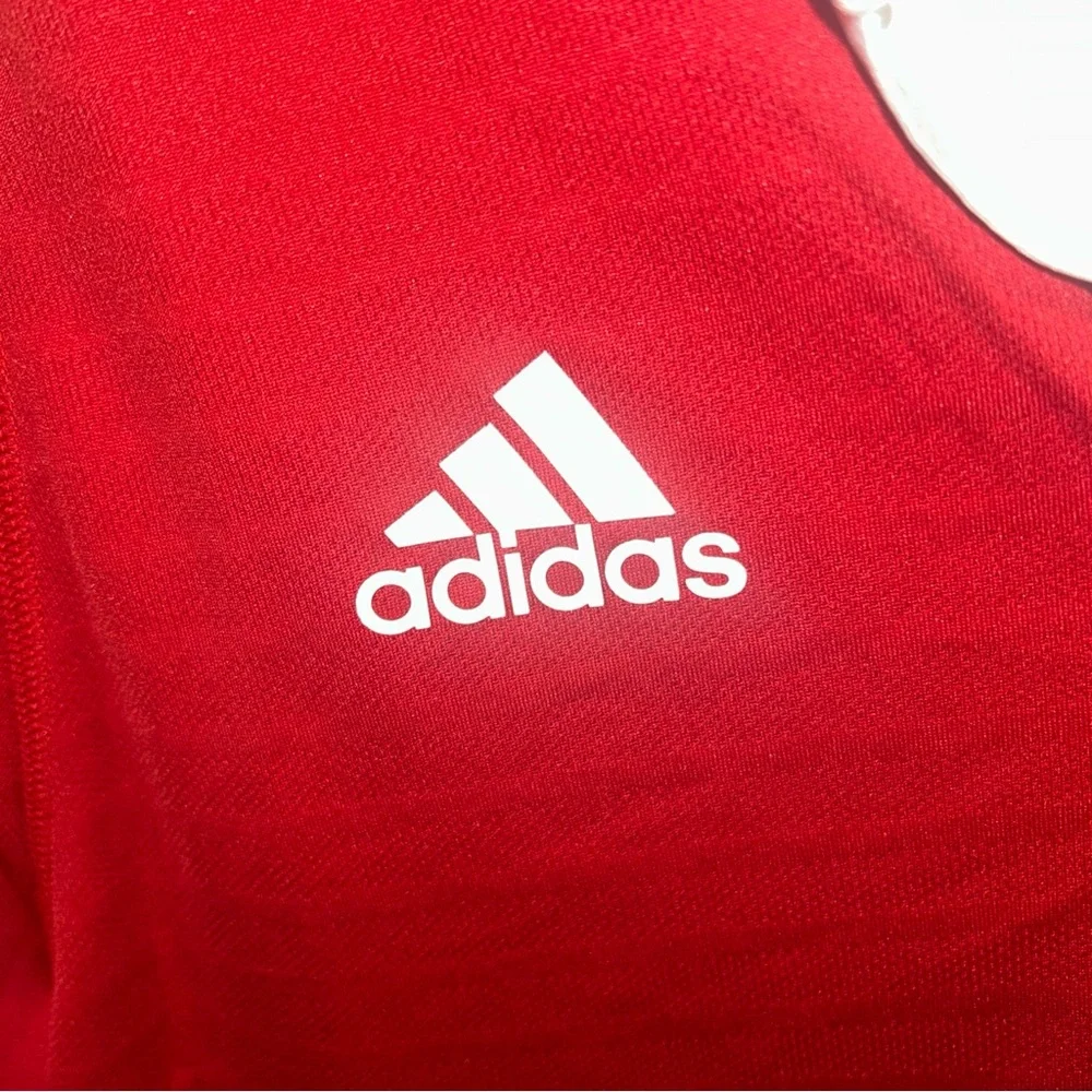 Adidas‎ University of Wisconsin Badgers Men's Red and White Jersey Large